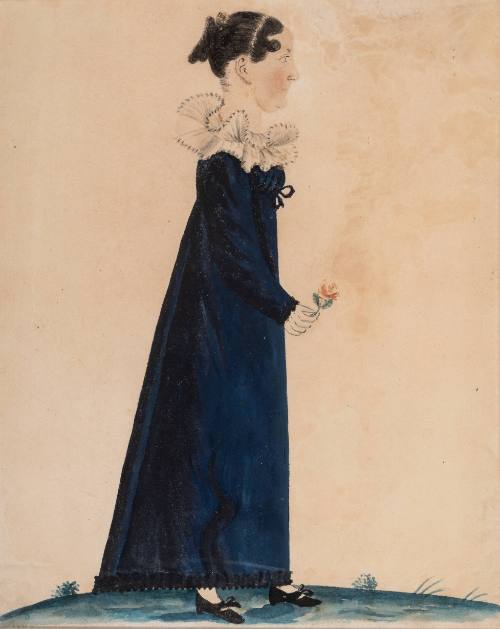 Woman in Profile with a Flower