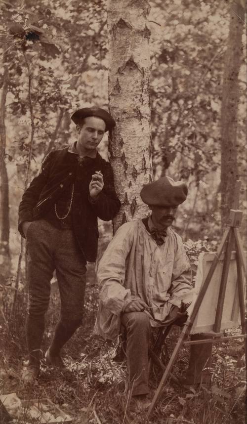 Theodore Robinson (seated) with Kenyon Cox