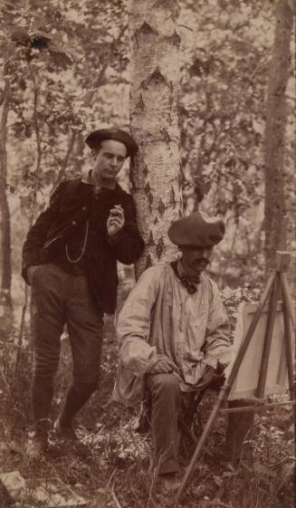 Theodore Robinson (seated) with Kenyon Cox