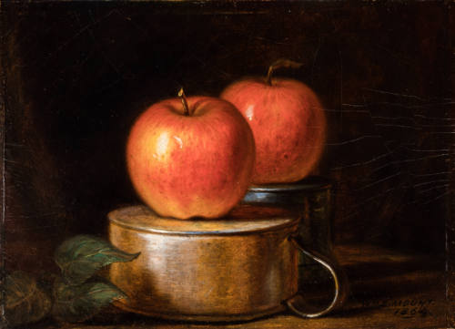 Fruit Piece: Apples on Tin Cups