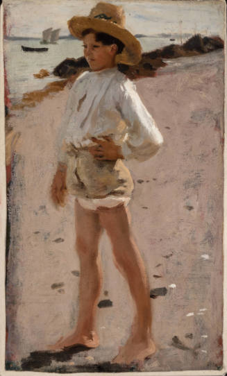 Young Boy on the Beach, Study for “En route pour la pêche” and “Fishing for Oysters at Cancale”